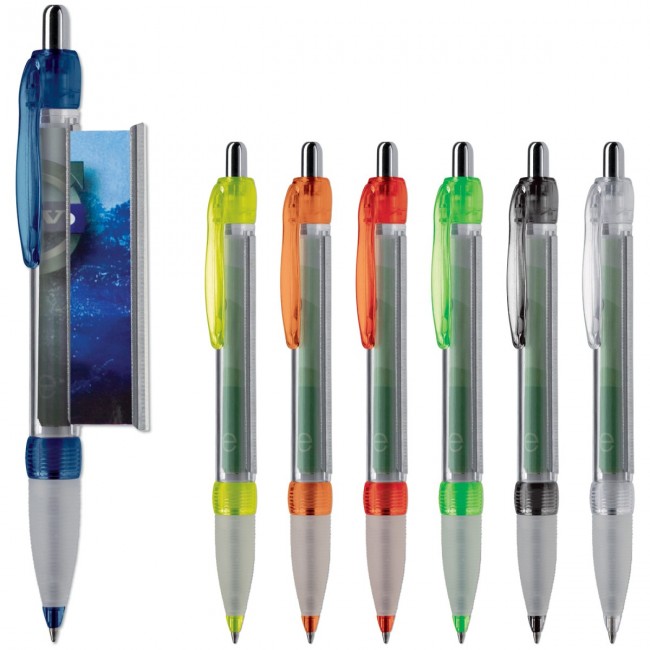 Promotional Banner-pen, grip transparent - Image 2