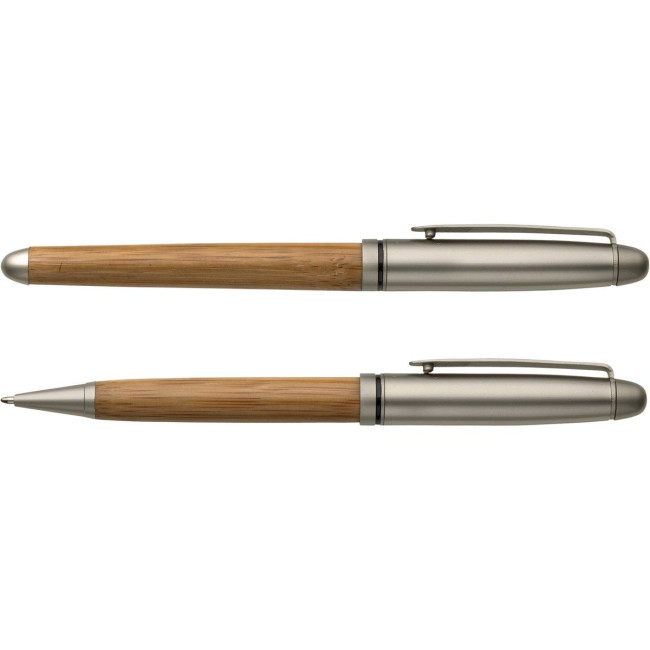 Promotional Bamboo ballpen and rollerpen - Image 2