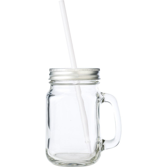 Promotional Glass mason jar 480ml - Image 2