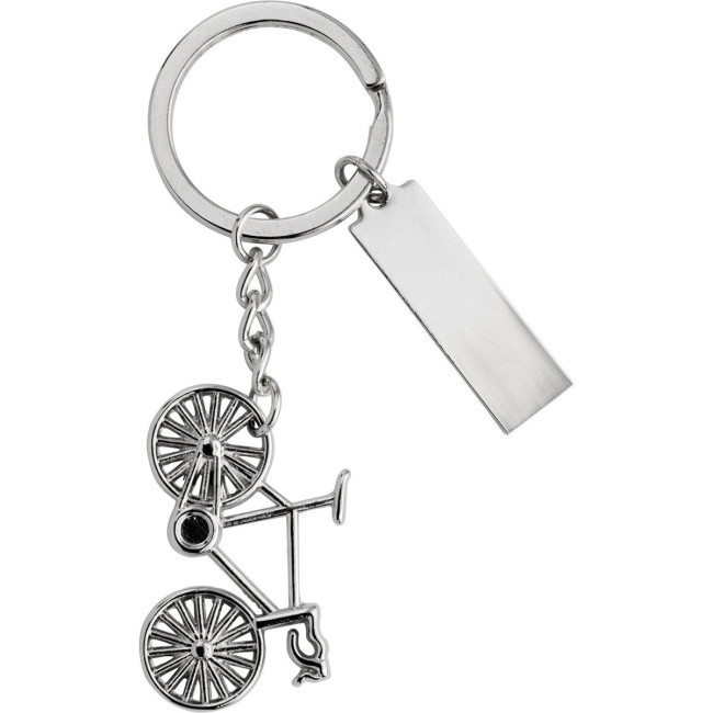 Promotional Nickel plated bike keychain - Image 1