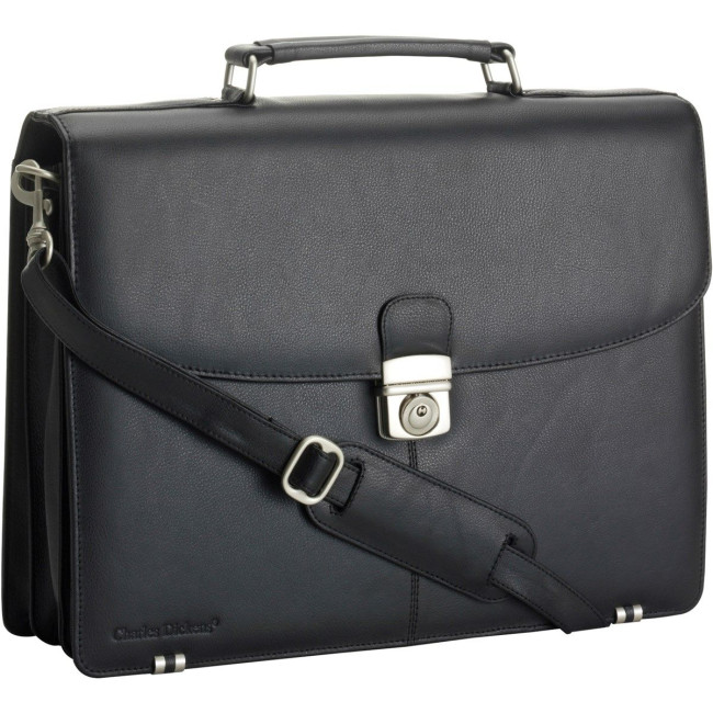 Promotional Charles Dickens leather briefcase - Image 1