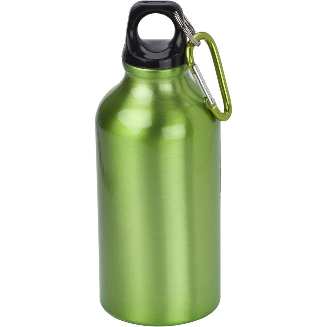 Promotional Marney Aluminium Single Walled Bottle With Carabiner 400ml - Image 3