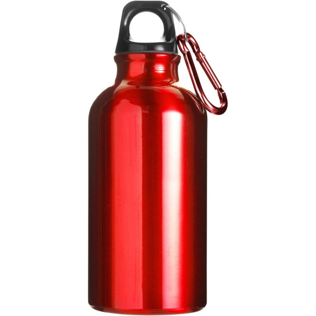 Promotional Marney Aluminium Single Walled Bottle With Carabiner 400ml - Image 5