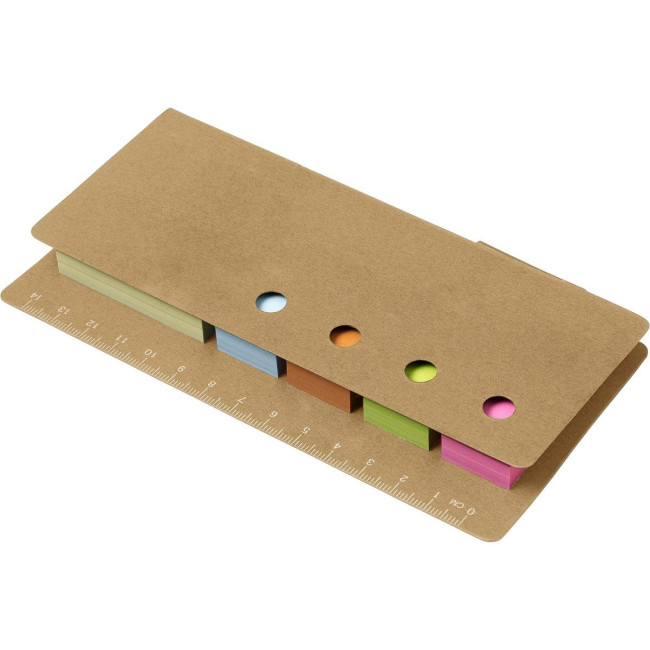 Promotional Cardboard sticky notes holder with ruler - Image 2