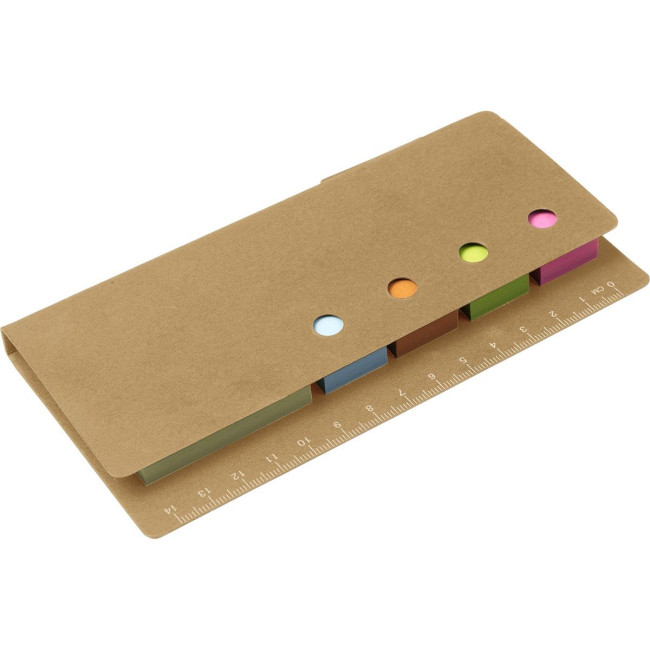 Promotional Cardboard sticky notes holder with ruler - Image 4