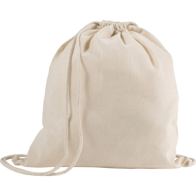 Promotional Cotton Drawstring Backpack - Image 2