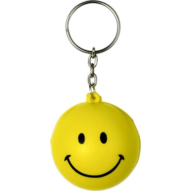 Promotional Smiley Face Stress Keyring - Image 2