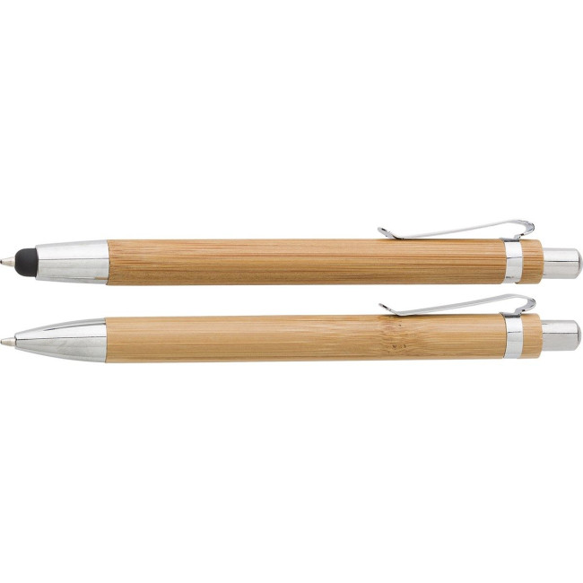 Promotional Bamboo pen & pencil set - Image 2