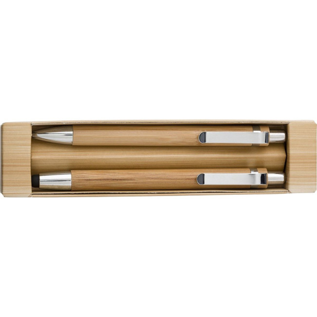 Promotional Bamboo pen & pencil set - Image 4