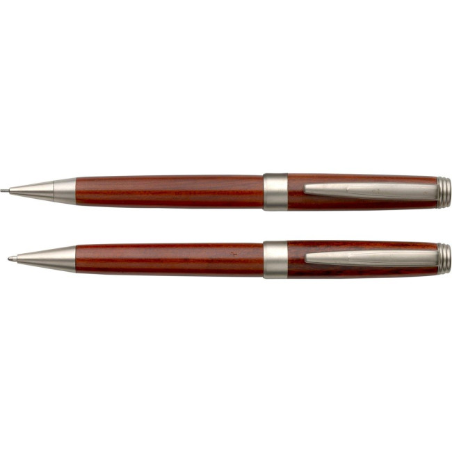 Promotional Rosewood pen set - Image 2