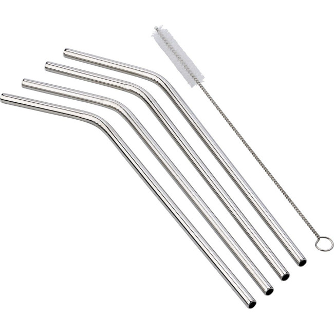 Promotional Four Stainless Steel drinking straws - Image 1