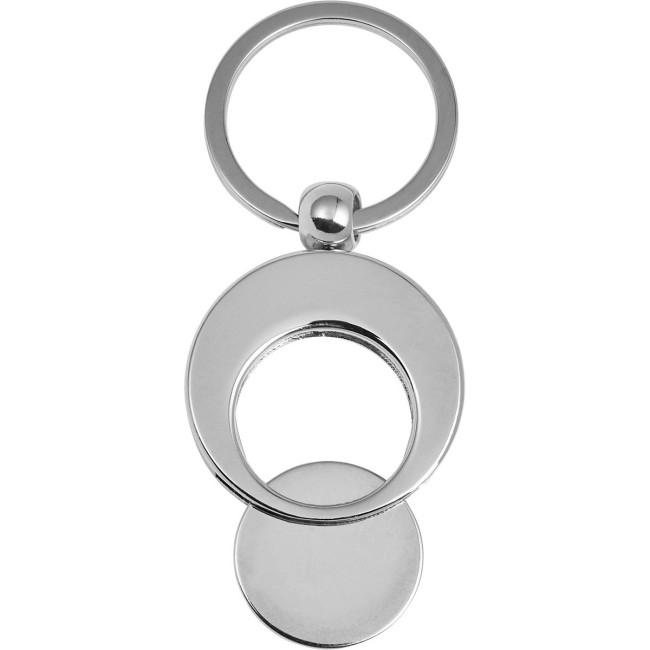 Promotional Shopping trolley coin keyring - Image 3