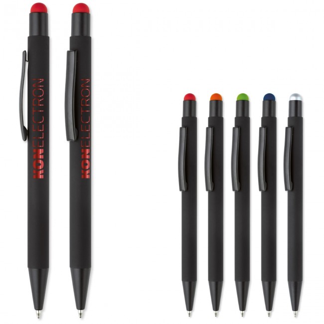 Promotional New York black rubberised stylus - Image 1