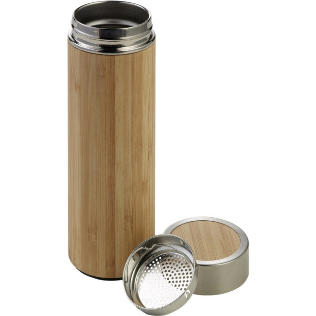 Promotional Bamboo bottle with tea infuser 420ml - Image 3