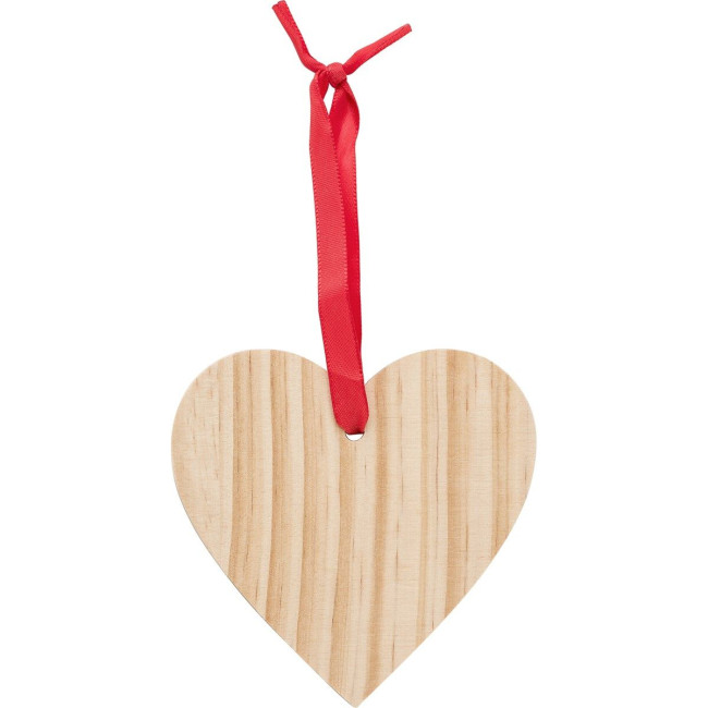 Promotional Wooden Heart Decoration - Image 1