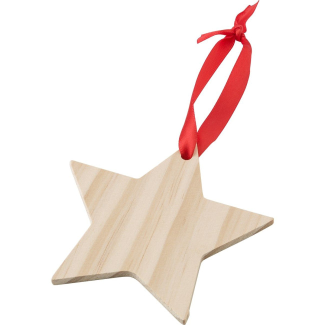 Promotional Wooden Star Decoration - Image 2