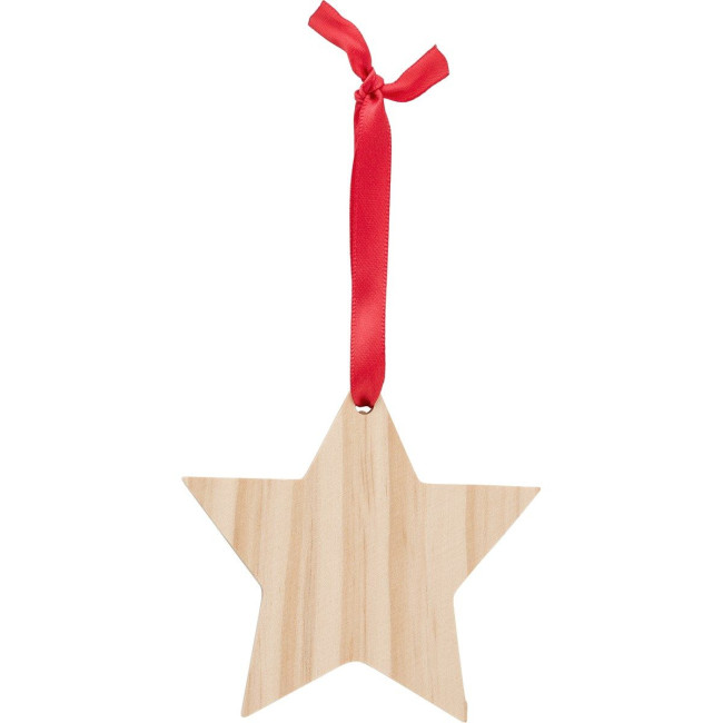 Promotional Wooden Star Decoration - Image 1