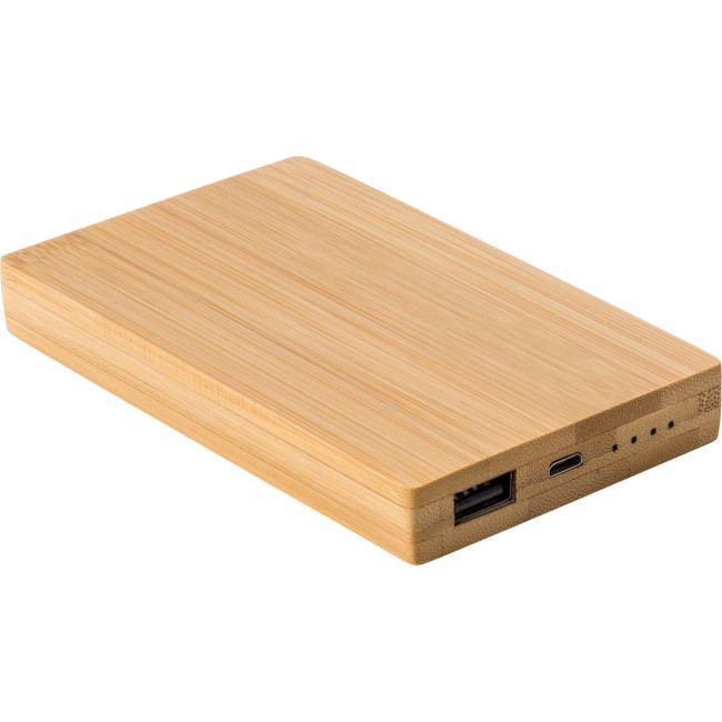 Promotional Bamboo power bank - Image 1