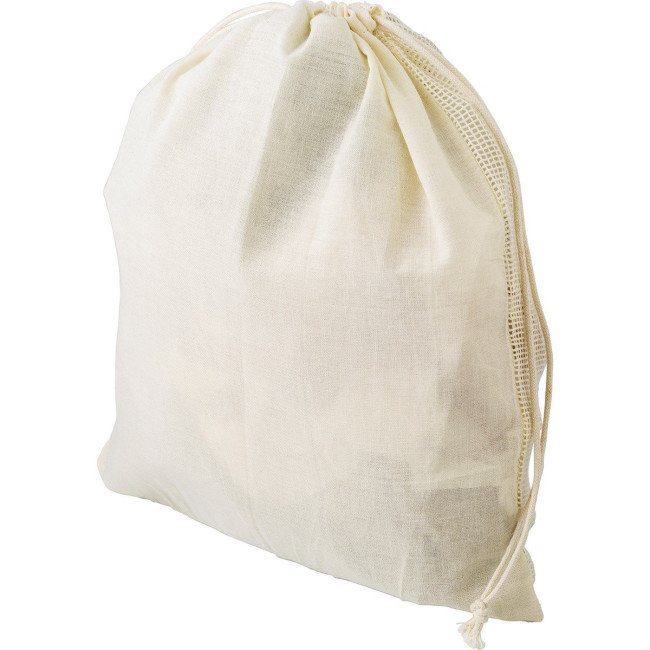 Promotional Organic cotton drawstring mesh bag - Image 2