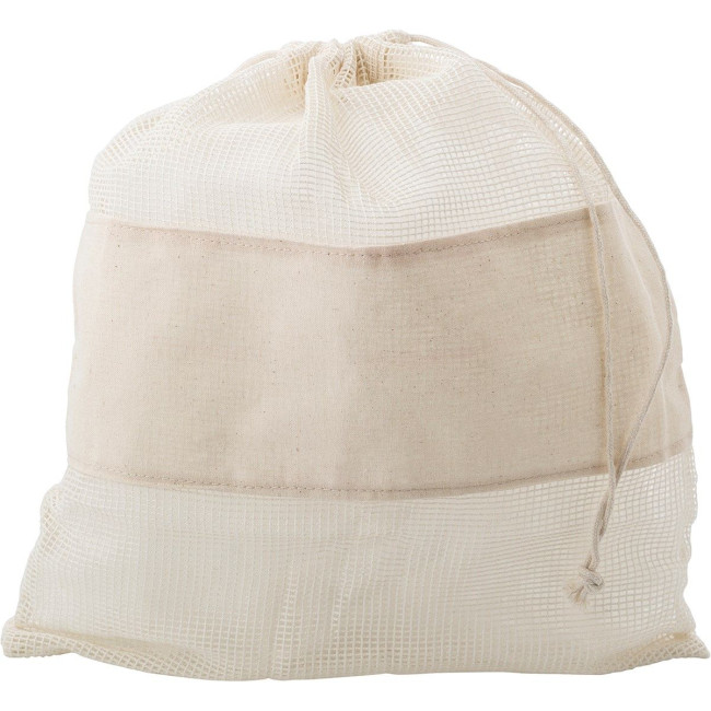 Promotional Natural cotton mesh bags - Image 1