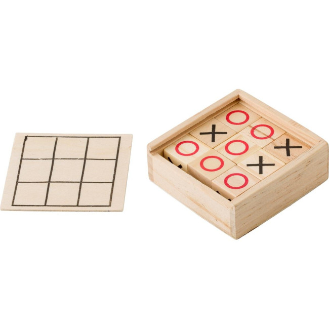 Promotional Wooden Tic Tac Toe game - Image 1