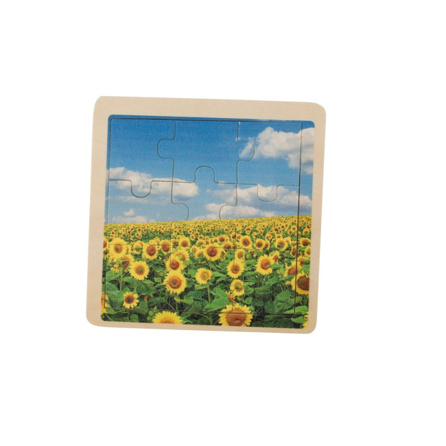 Promotional Wooden nine piece puzzle - Image 1