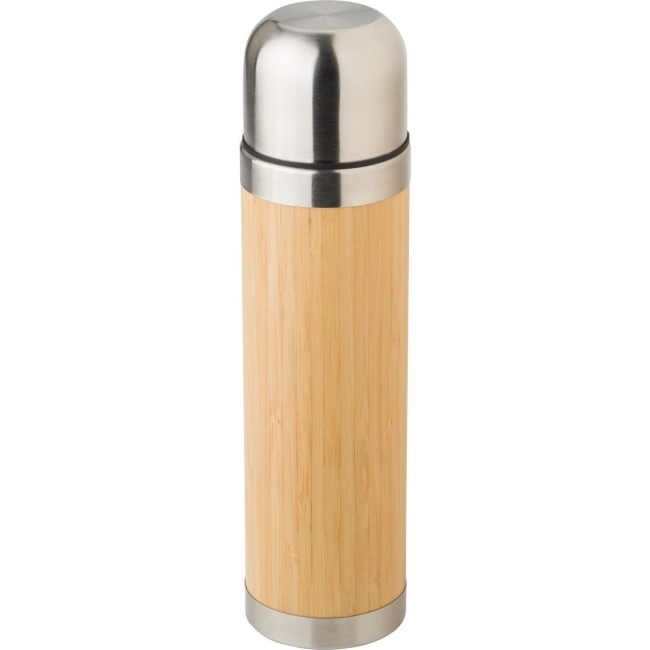 Promotional Bamboo thermos bottle 400ml - Image 1