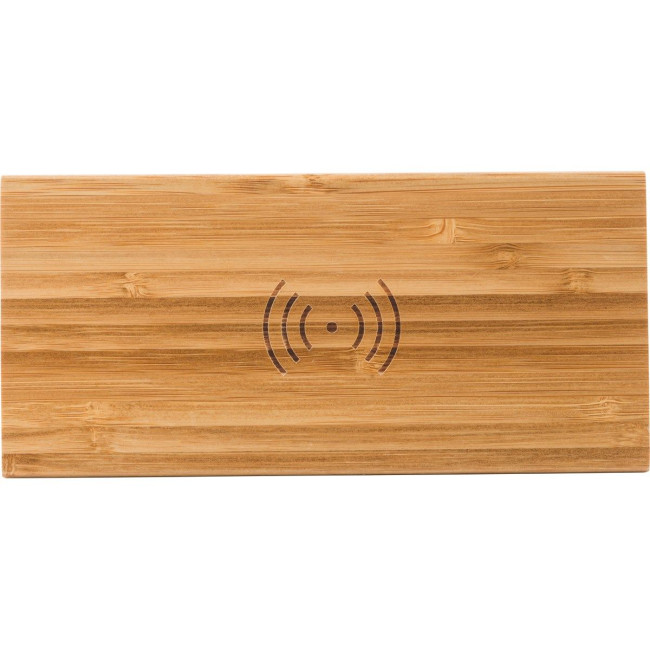 Promotional Bamboo wireless charger and clock - Image 3