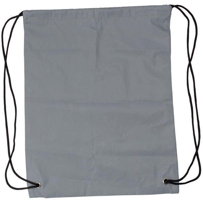 Promotional Synthetic fibre (190D) reflective drawstring backpack - Image 2