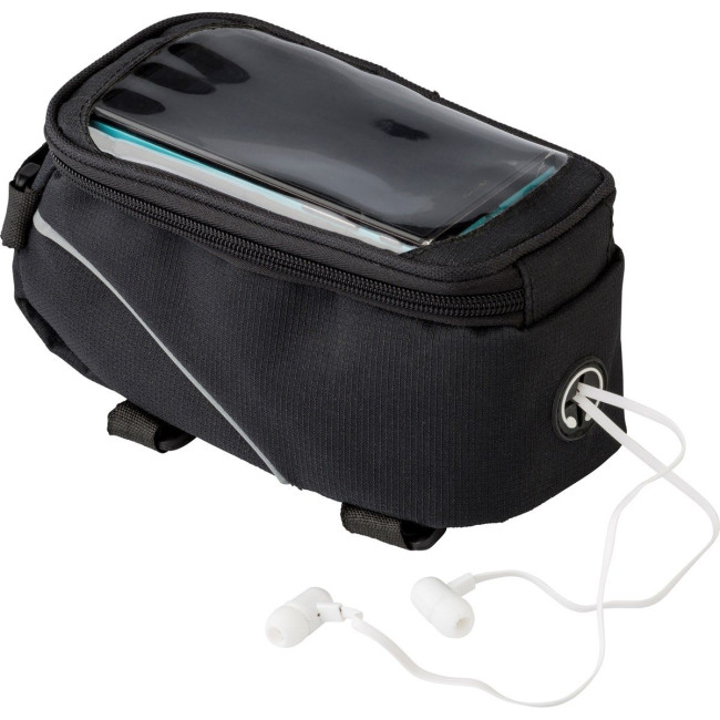 Promotional Polyester bicycle handle bar bag - Image 1