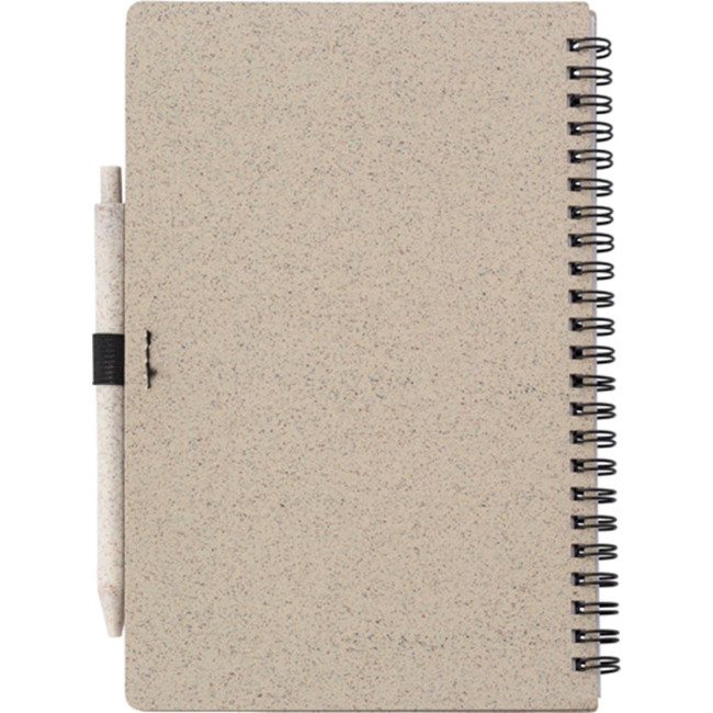 Promotional Wheat straw A5 notebook with pen - Image 2