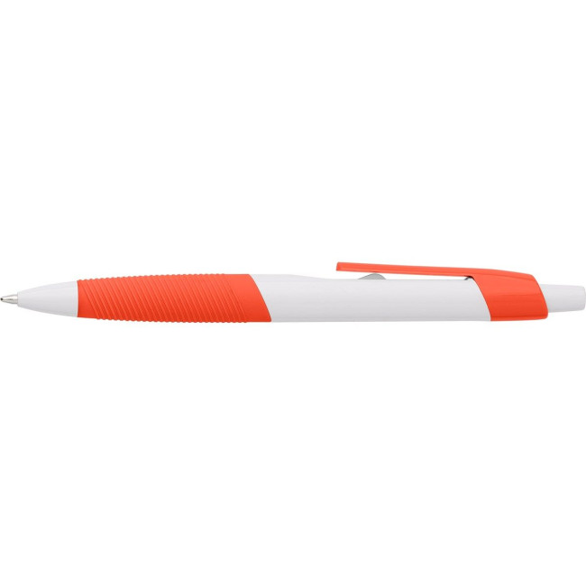 Promotional Plastic ballpen with rubber grip - Image 1