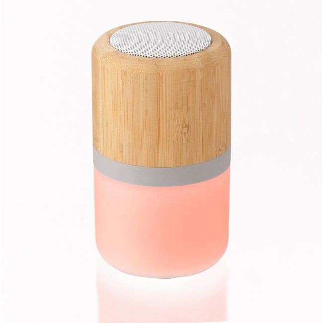 Promotional Plastic and bamboo wireless speaker - Image 1