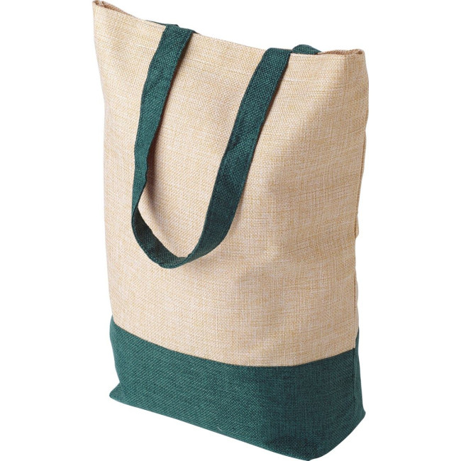 Promotional Imitation linen shopping bag - Image 3