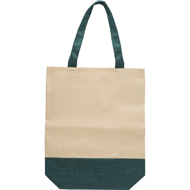 Promotional Imitation linen shopping bag - Image 2