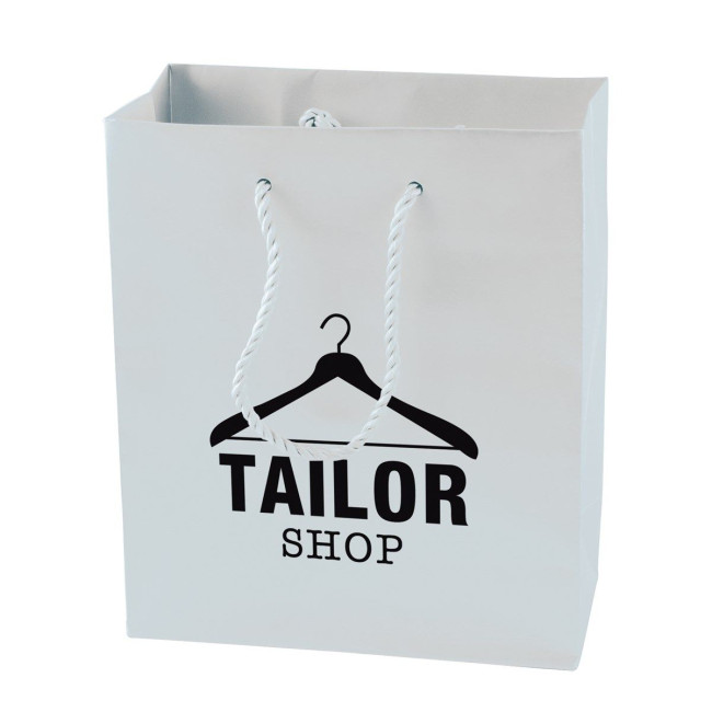 Promotional Matt paper bag 160 x 190 x 80 mm - Image 1