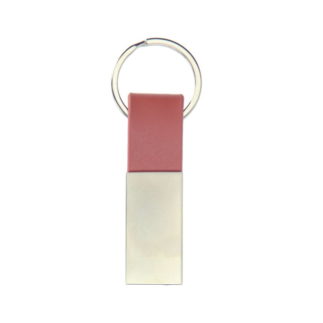 Promotional Rectangular Leather Key Fob  - Image 1