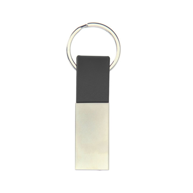 Promotional Rectangular Leather Key Fob  - Image 2