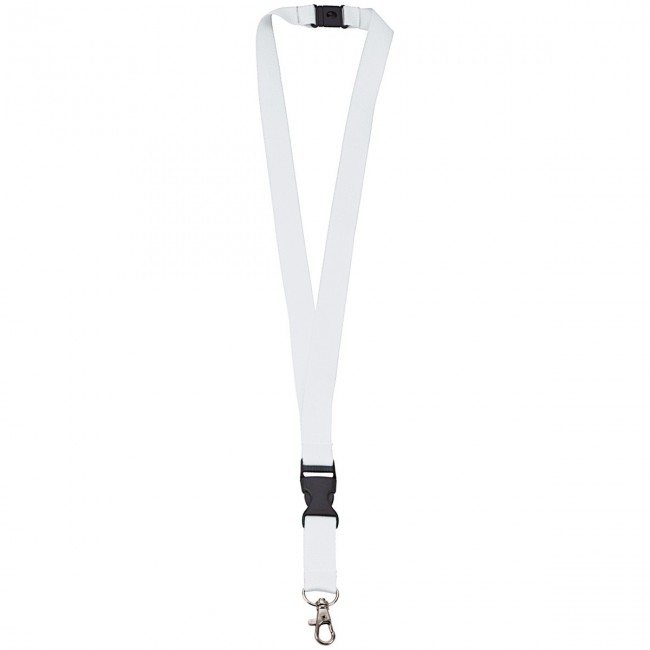 Promotional Polyester lanyard 20mm with buckle and hook - Image 1