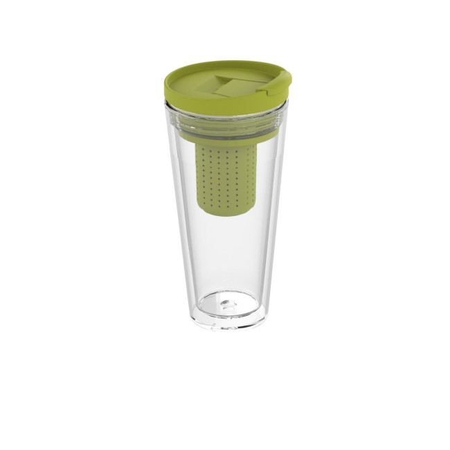 Promotional Mocha Insulated Cup With Tea Strainer - Image 3