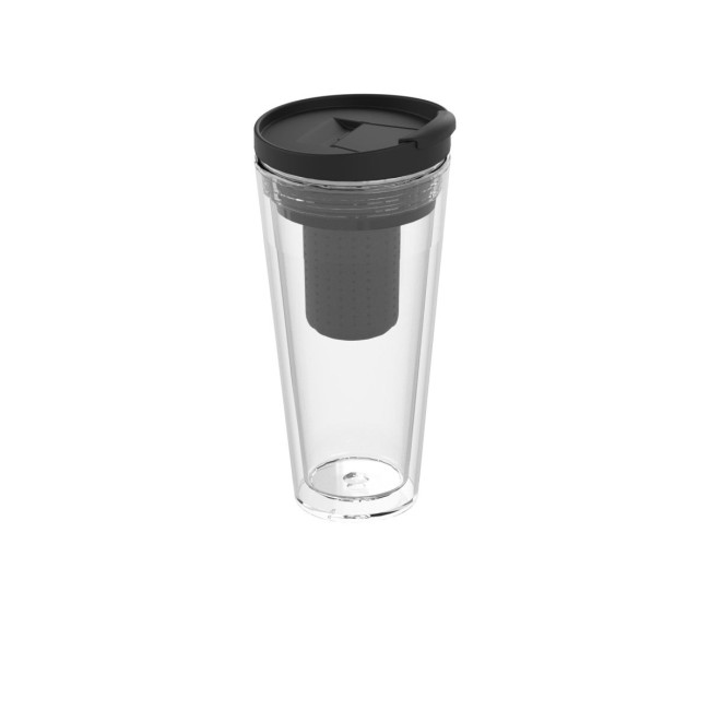 Promotional Mocha Insulated Cup With Tea Strainer - Image 4