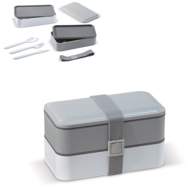 Promotional Bento box with cutlery 1250ml - Image 2