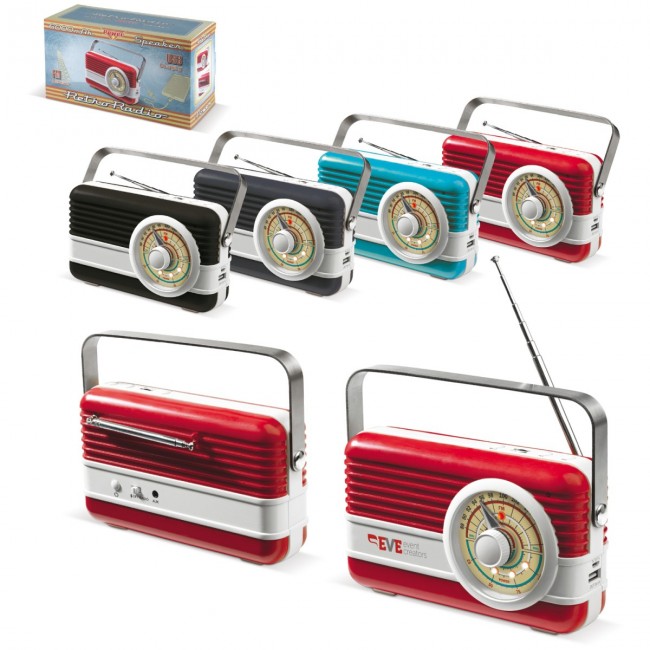 Promotional Retro powerbank 6000mAh & radio speaker 3W - Image 2