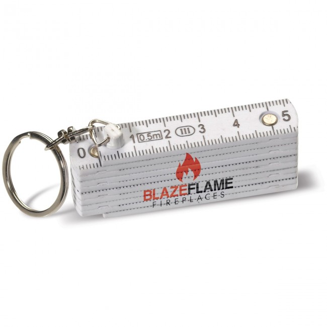 Promotional Mini foldable ruler, 0.5m with keyring - Image 2