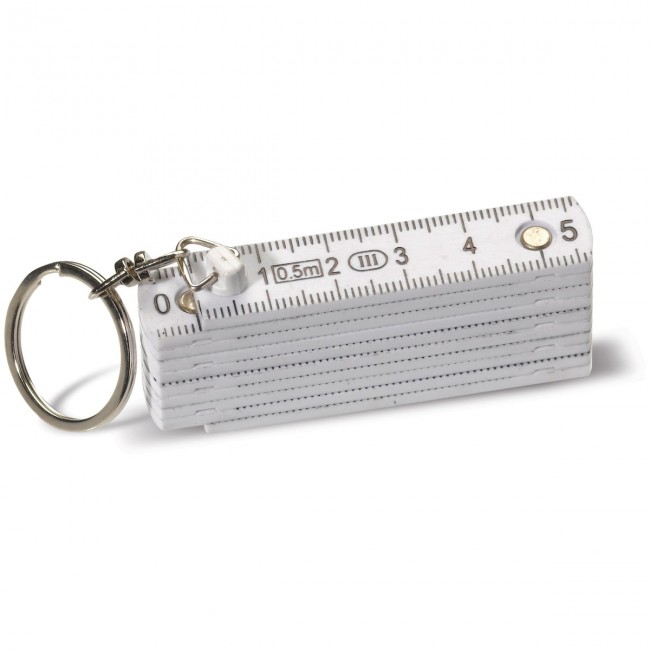 Promotional Mini foldable ruler, 0.5m with keyring - Image 1