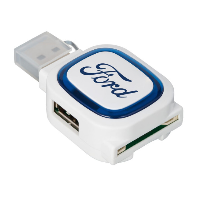 Promotional 2-Port USB Hub & Card Reader - Image 1