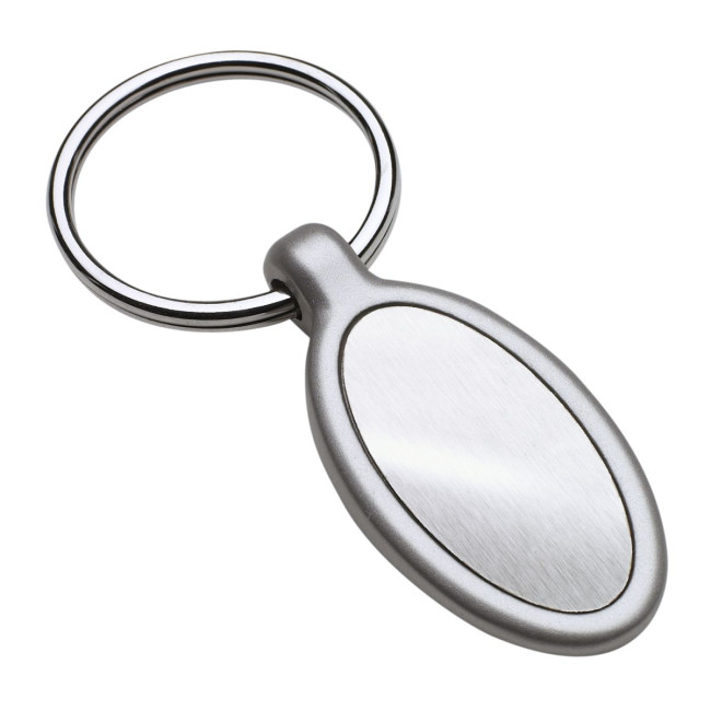 Promotional Ellipse Metal Keyring - Image 1