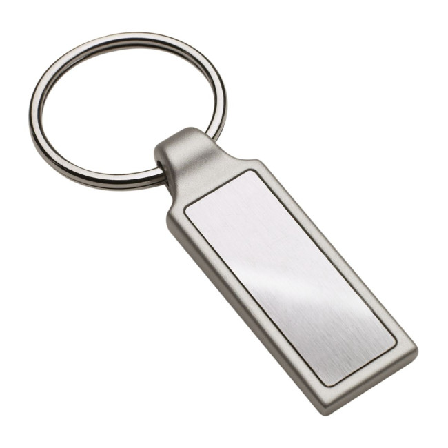 Promotional Rectangle Metal Keyring - Image 1