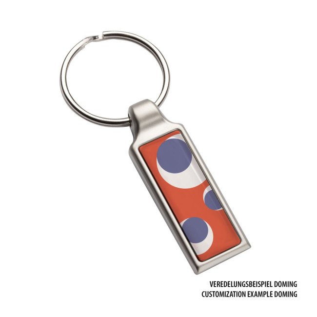 Promotional Rectangle Metal Keyring - Image 2