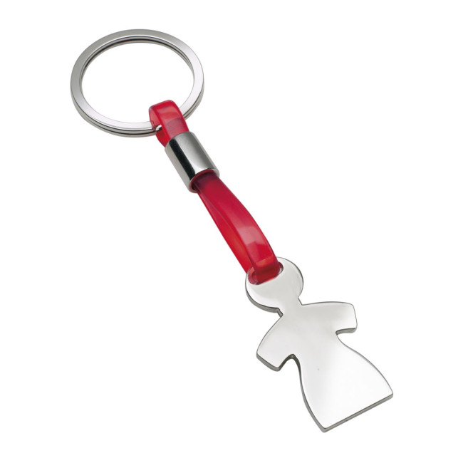 Promotional Woman Metal Keyring - Image 1